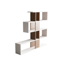 Hanah Home Estantería Blanca y Nogal 120x109x20cm